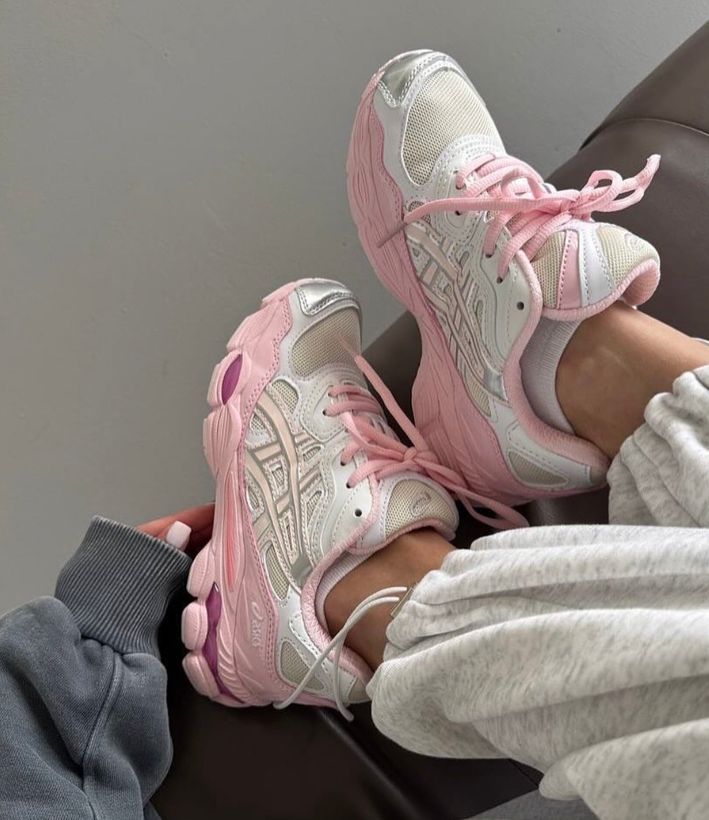 کتونی آسیکس مدل Gel-NYC سفید / صورتی