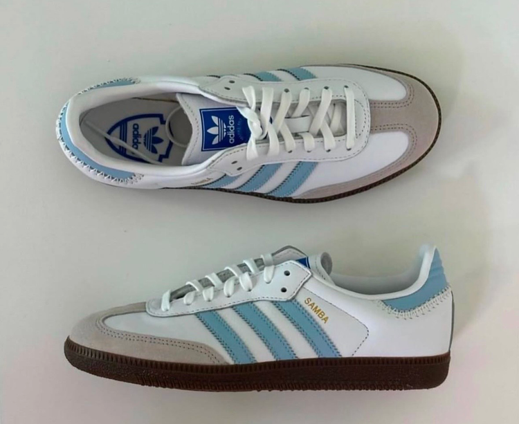 کتونی آدیداس سامبا سفید / آبی
