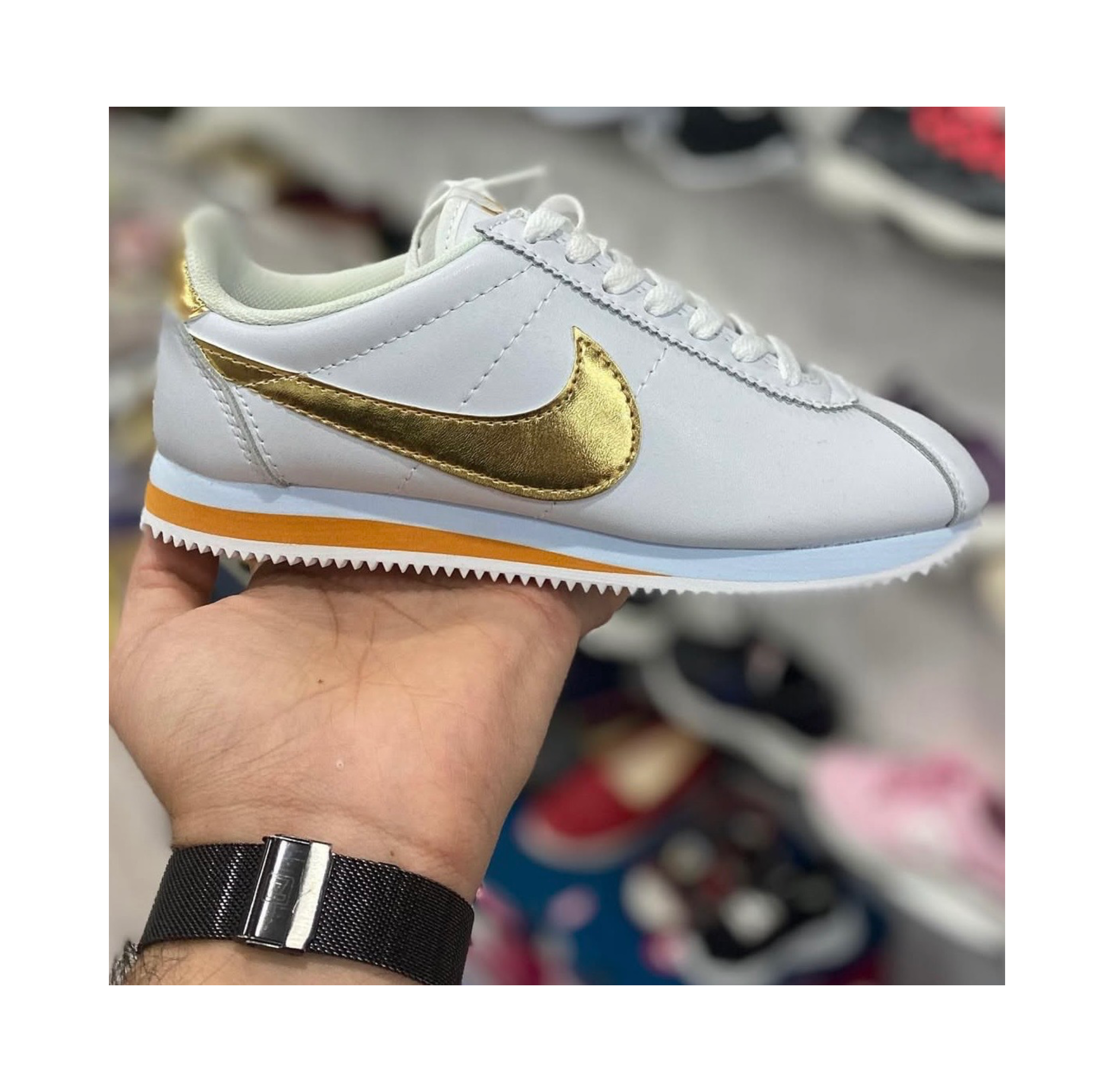 نایک  کورتز سفید / طلایی