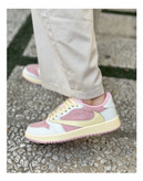 نایک ایر جردن 1 لو صورتی / لیمویی