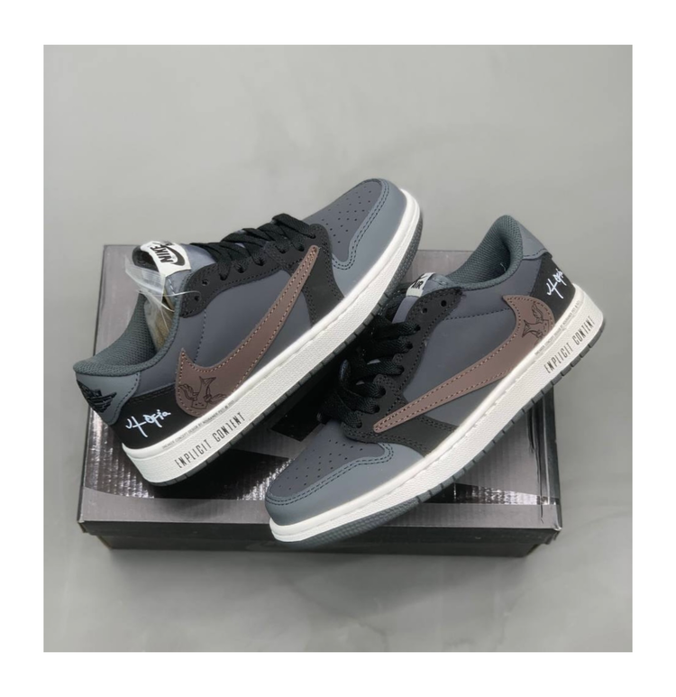 نایک ایر جردن 1 لو طوسی / قهوه ای