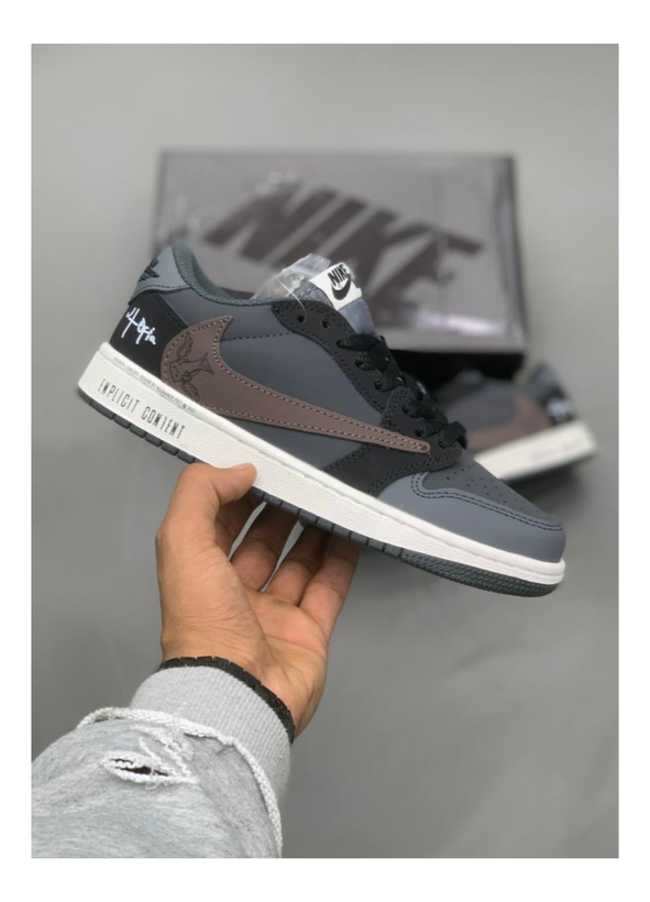 نایک ایر جردن 1 لو طوسی / قهوه ای