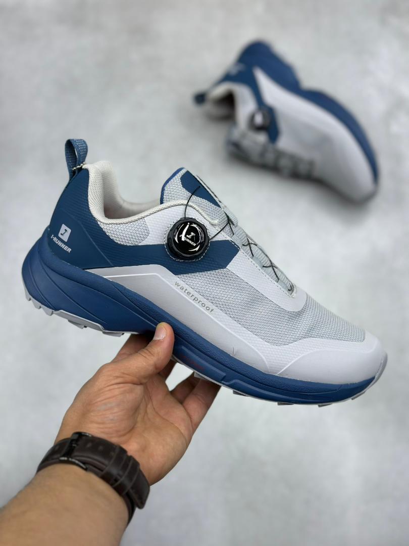 کتونی آیرانر مردانه ضد آب بند دیسکی خاکستری / آبی