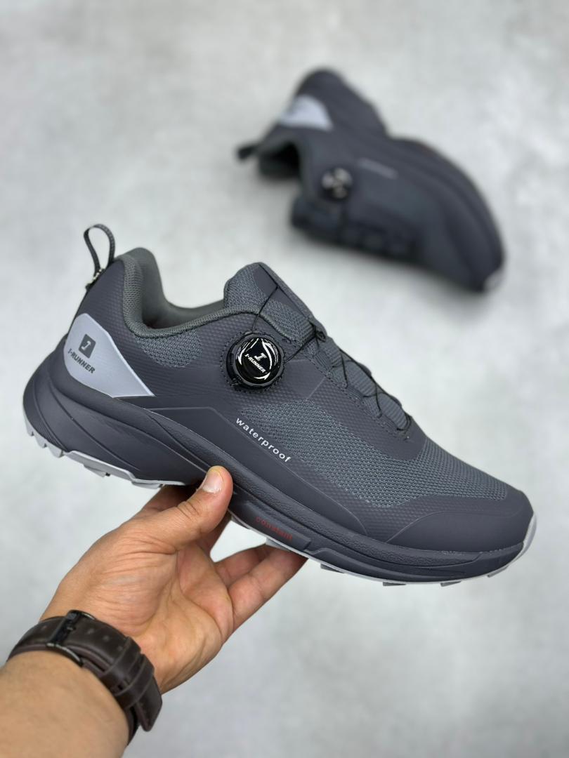 کتونی آیرانر مردانه ضد آب بند دیسکی طوسی