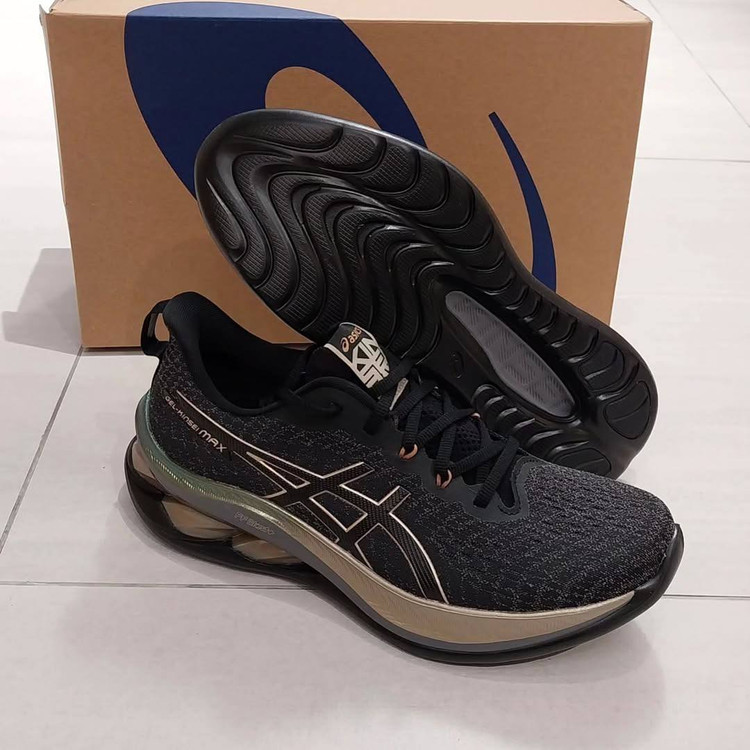 کتونی آسیکس ژل کینسی مکس مشکی / طلایی