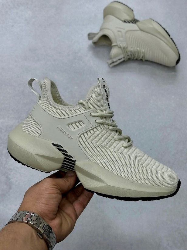 کتونی ران ایزی جورابی بندنما کرم