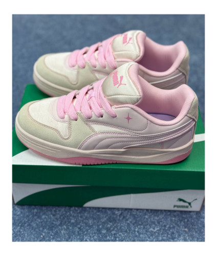 کتونی پوما مدل پارک سفید / صورتی